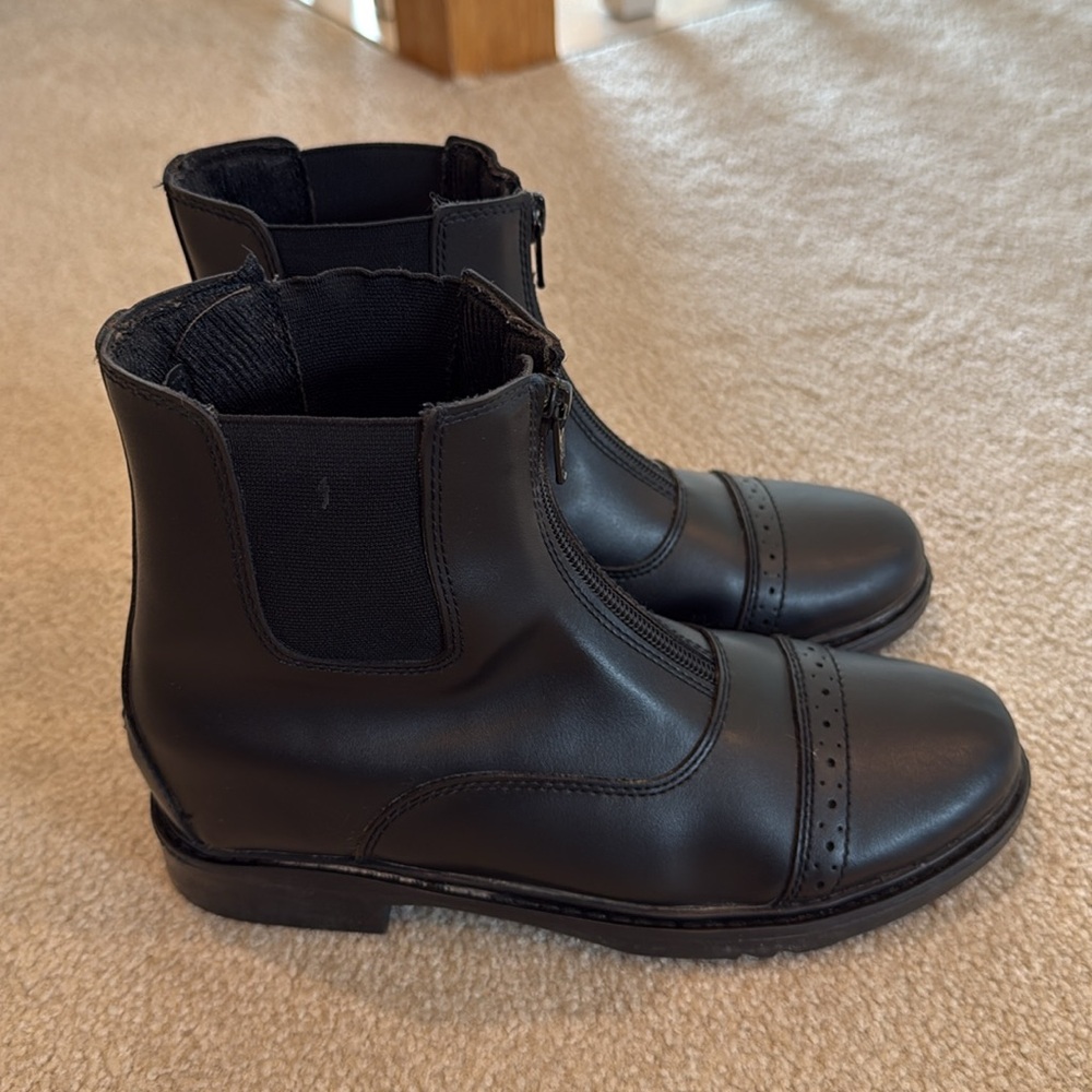 TuffRider Children's Starter Front Zip Paddock Boots - Picture 3 of 12